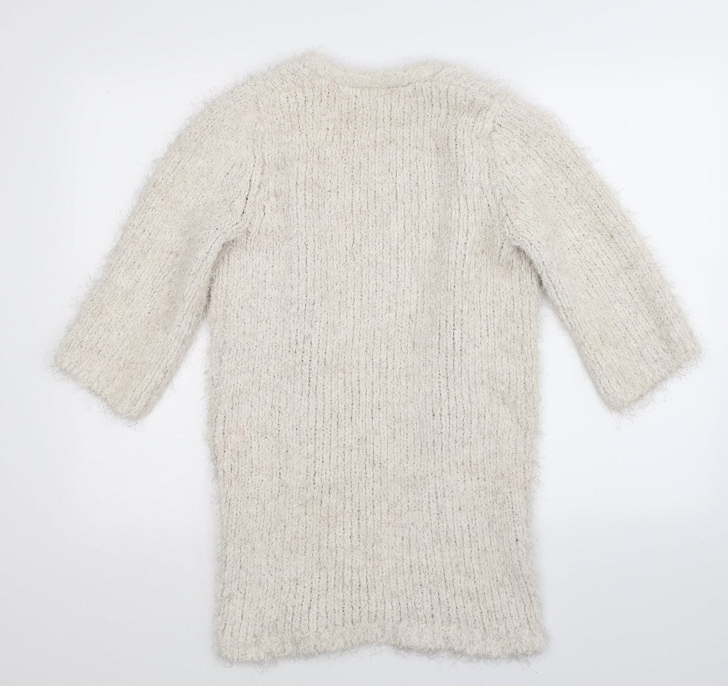 F&F Womens White  Knit Cardigan Jumper Size 6