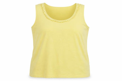 Womens UK Size 16 Debenhams Yellow Basic Tank