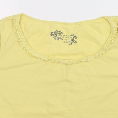 Womens UK Size 16 Debenhams Yellow Basic Tank