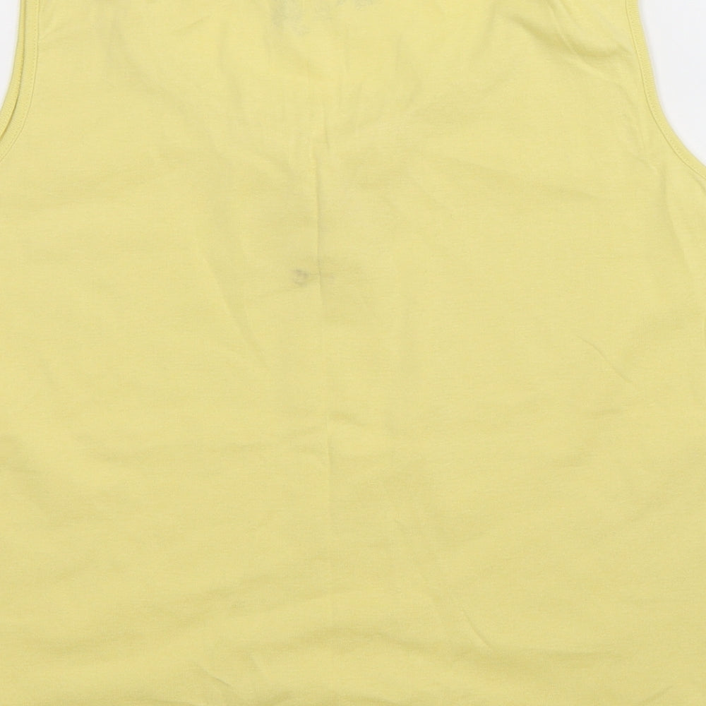 Womens UK Size 16 Debenhams Yellow Basic Tank