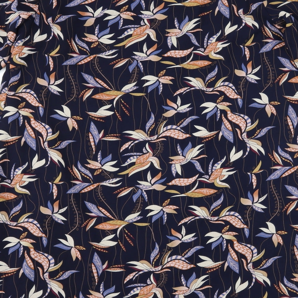 Mela London Womens Blue Floral  A-Line  Size 8