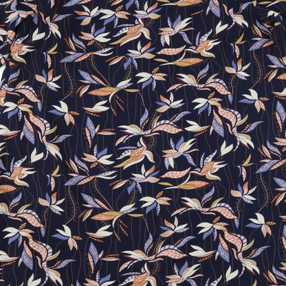 Mela London Womens Blue Floral  A-Line  Size 8