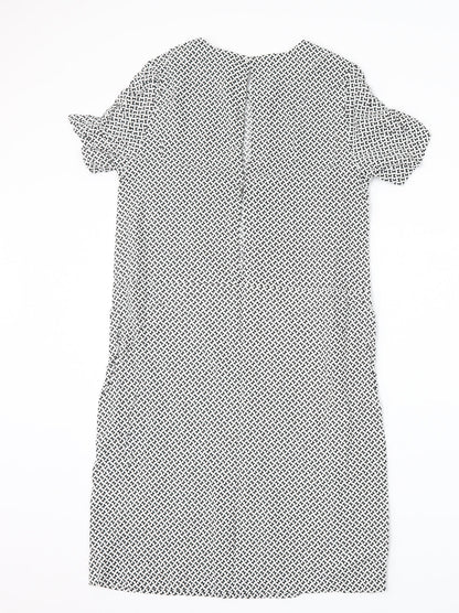H&M Womens White Geometric  Shift  Size 4