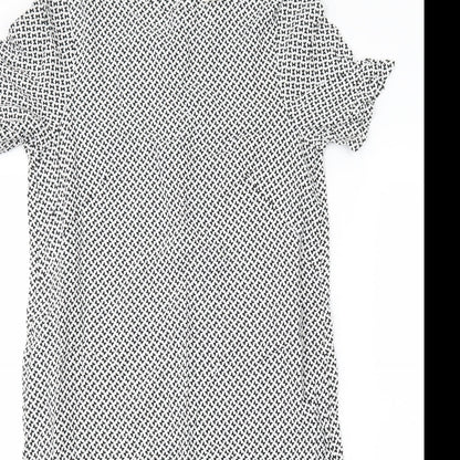 H&M Womens White Geometric  Shift  Size 4