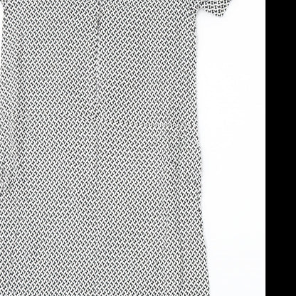 H&M Womens White Geometric  Shift  Size 4