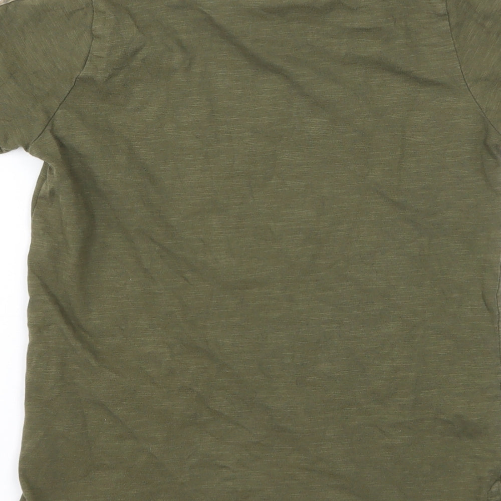 T?U Girls Green Animal Print  Basic T-Shirt Size 5 Years  - fresh