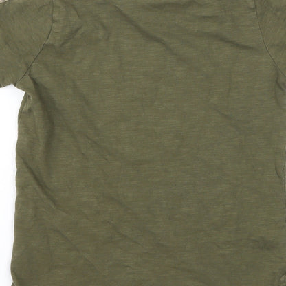 T?U Girls Green Animal Print  Basic T-Shirt Size 5 Years  - fresh