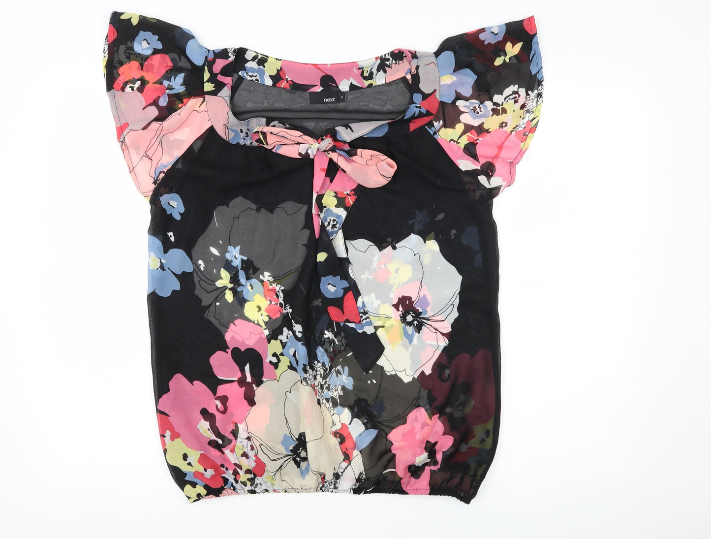 Womens UK Size 12 NEXT Black Basic Blouse