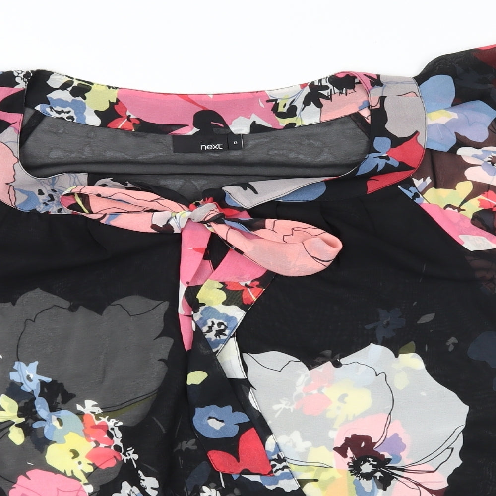 Womens UK Size 12 NEXT Black Basic Blouse