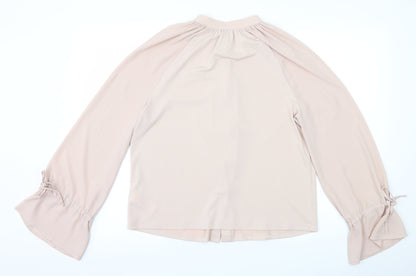 Womens UK Size 12 NEXT Pink Basic Button-Up
