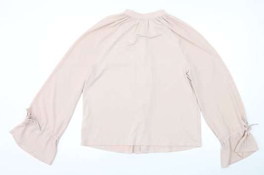 Womens UK Size 12 NEXT Pink Basic Button-Up