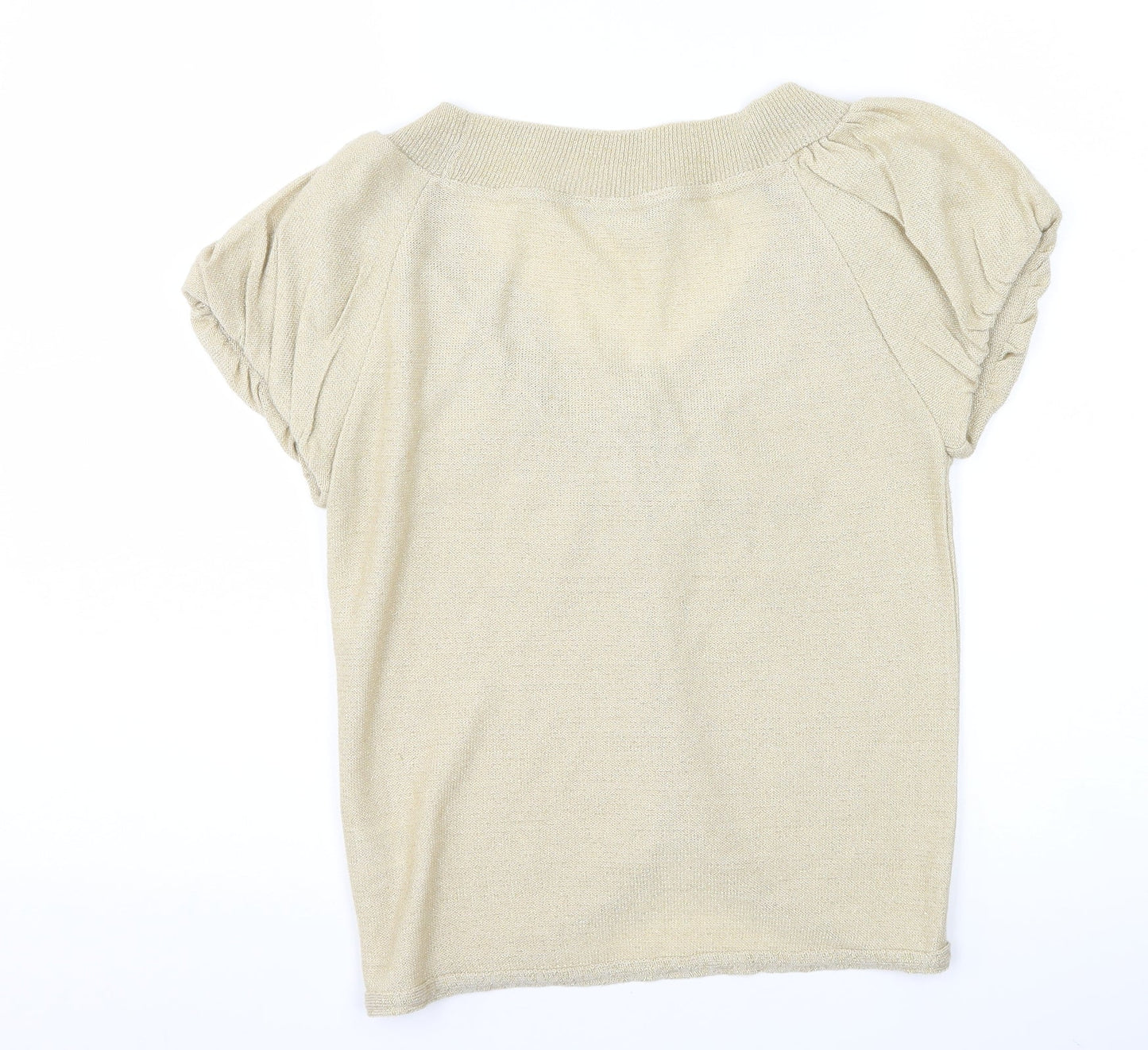 Dorothy Perkins Womens Gold   Cardigan Jumper Size 12