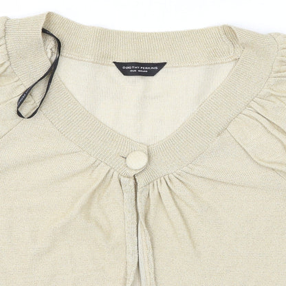 Dorothy Perkins Womens Gold   Cardigan Jumper Size 12