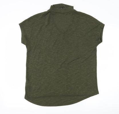 Womens UK Size 10 New Look Green Basic T-Shirt