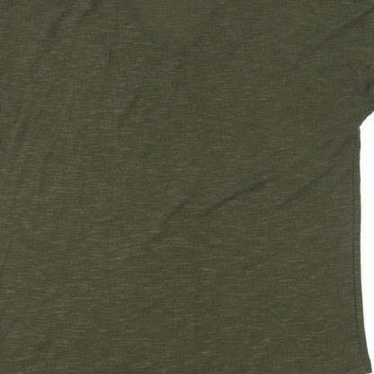 Womens UK Size 10 New Look Green Basic T-Shirt