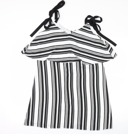 Miss Selfridge Womens Black Striped  Shift  Size 12