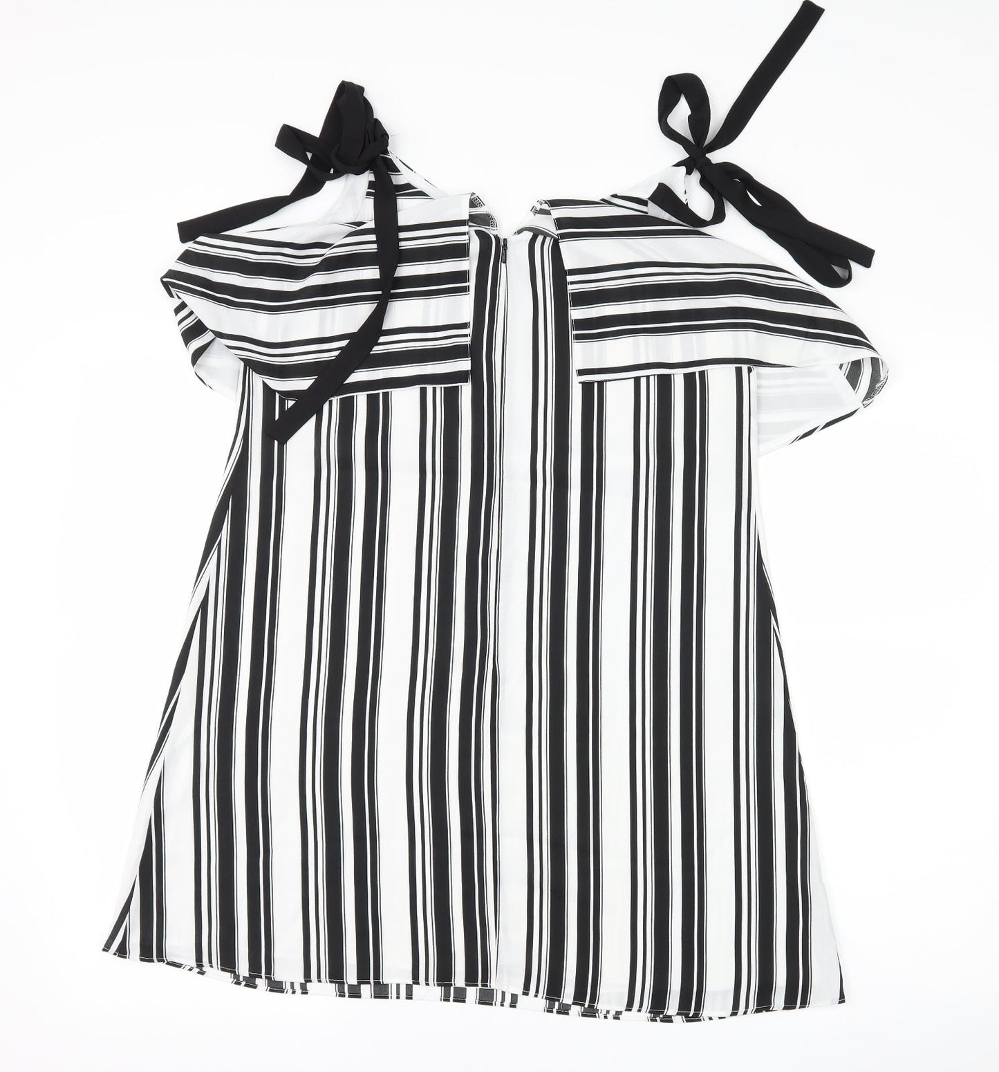 Miss Selfridge Womens Black Striped  Shift  Size 12