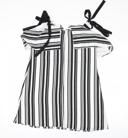 Miss Selfridge Womens Black Striped  Shift  Size 12