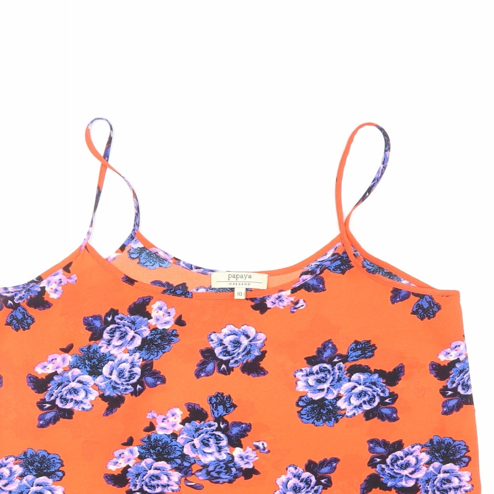 papya Womens Multicoloured Floral  Basic Blouse Size 10