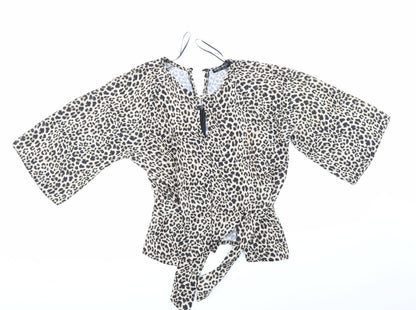 Womens UK Size 8 Select Multicoloured Basic Blouse