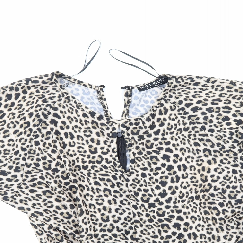Womens UK Size 8 Select Multicoloured Basic Blouse