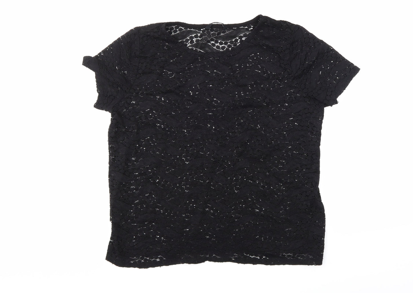 Womens UK Size 14 George Black Basic Blouse