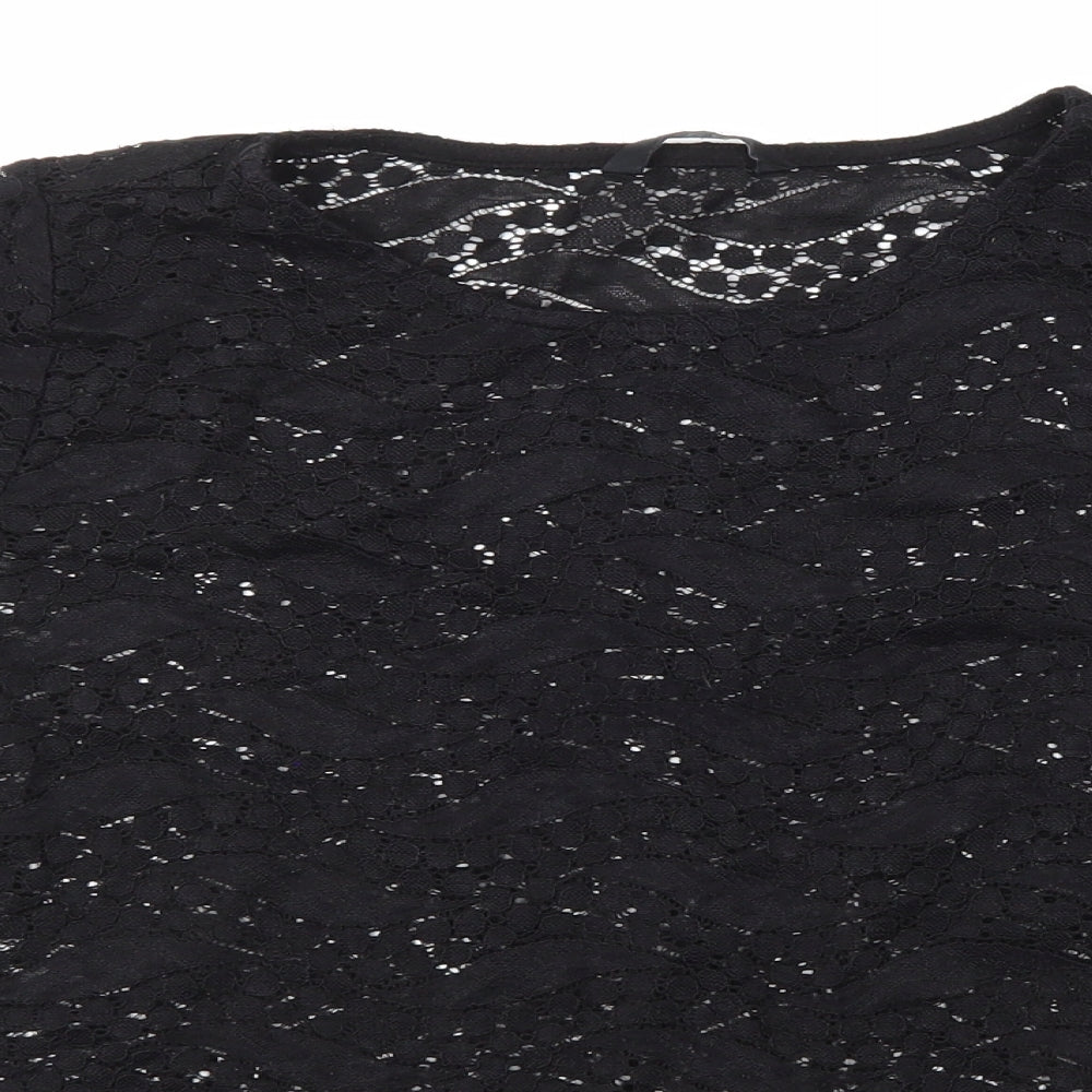 Womens UK Size 14 George Black Basic Blouse
