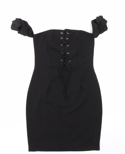 I SAW IT FIRST Womens Black   A-Line  Size 8
