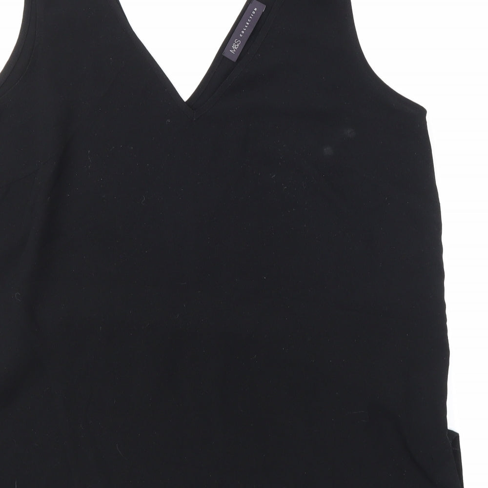 Womens UK Size  M&S Collection Black Basic Blouse