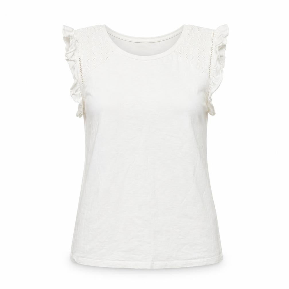 Womens UK Size S Oasis White Basic Tank