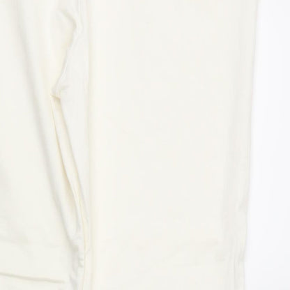 Boohoo Womens White   Sweatpants Trousers Size 18 L24 in