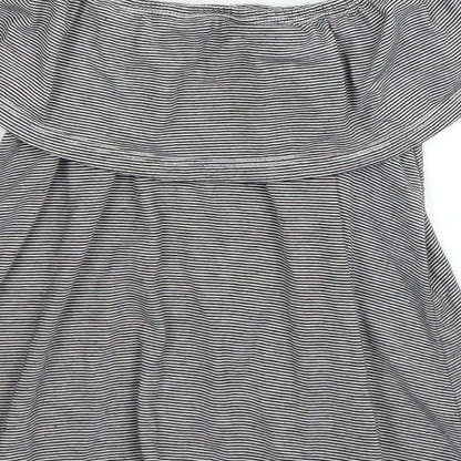 Candy Girls Black Striped  Basic Blouse Size 9 Years