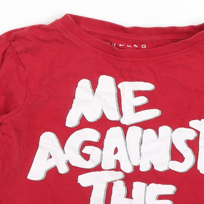 Nutmeg Boys Red   Basic T-Shirt Size 5-6 Years