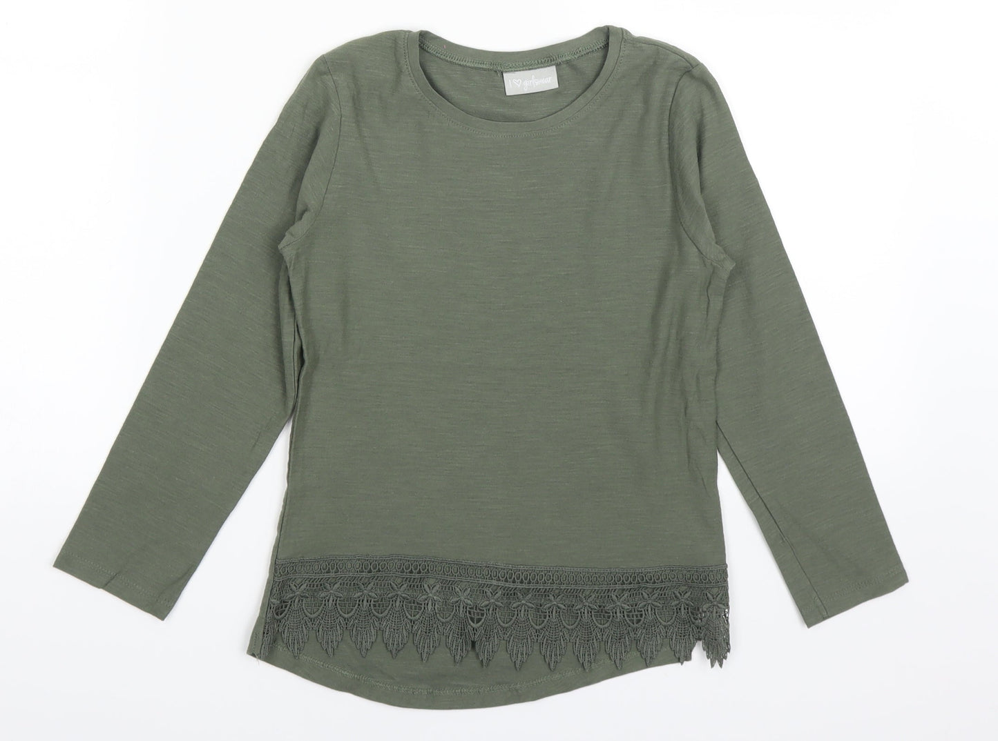 I love girls wear Girls Green   Basic T-Shirt Size 8 Years