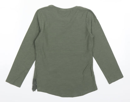 I love girls wear Girls Green   Basic T-Shirt Size 8 Years