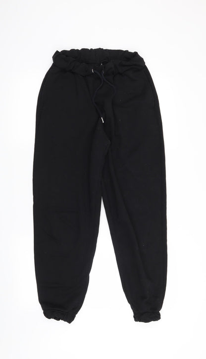 Womens UK Size 8 ASOS Regular Fit Sweatpants Black Trousers