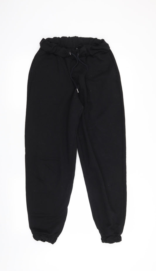 Womens UK Size 8 ASOS Regular Fit Sweatpants Black Trousers