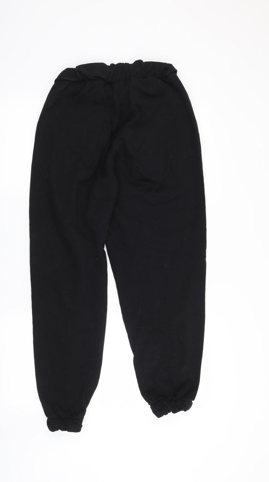 Womens UK Size 8 ASOS Regular Fit Sweatpants Black Trousers