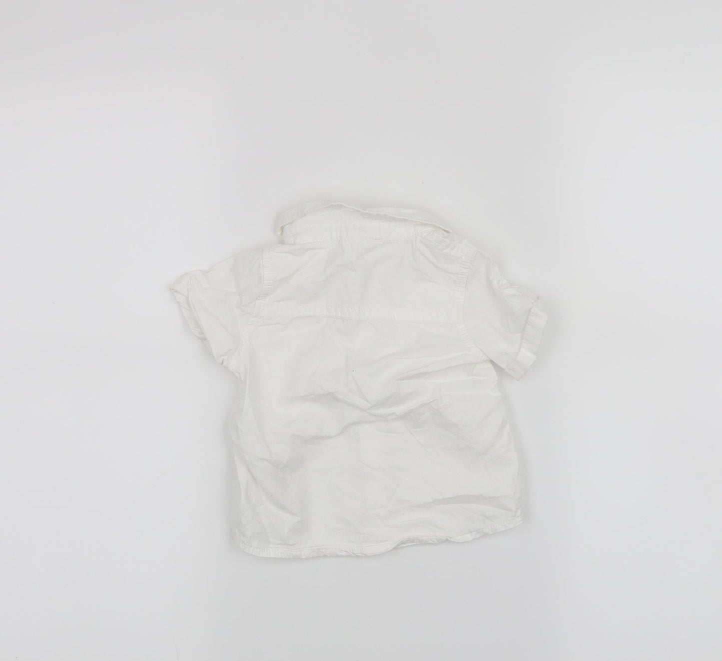 Fred & Flo Boys White   Basic Button-Up Size 3-6 Months