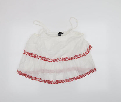 Atmosphere Womens White   Cropped Tank Size 14