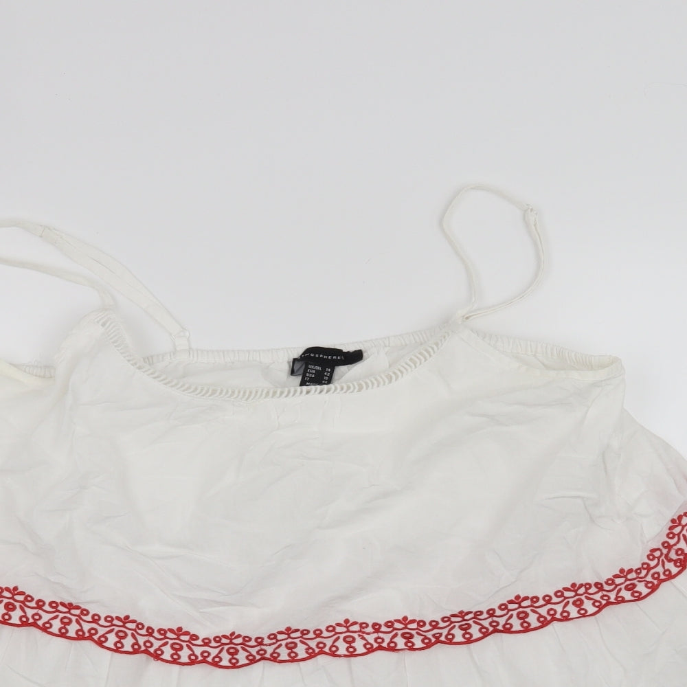 Atmosphere Womens White   Cropped Tank Size 14