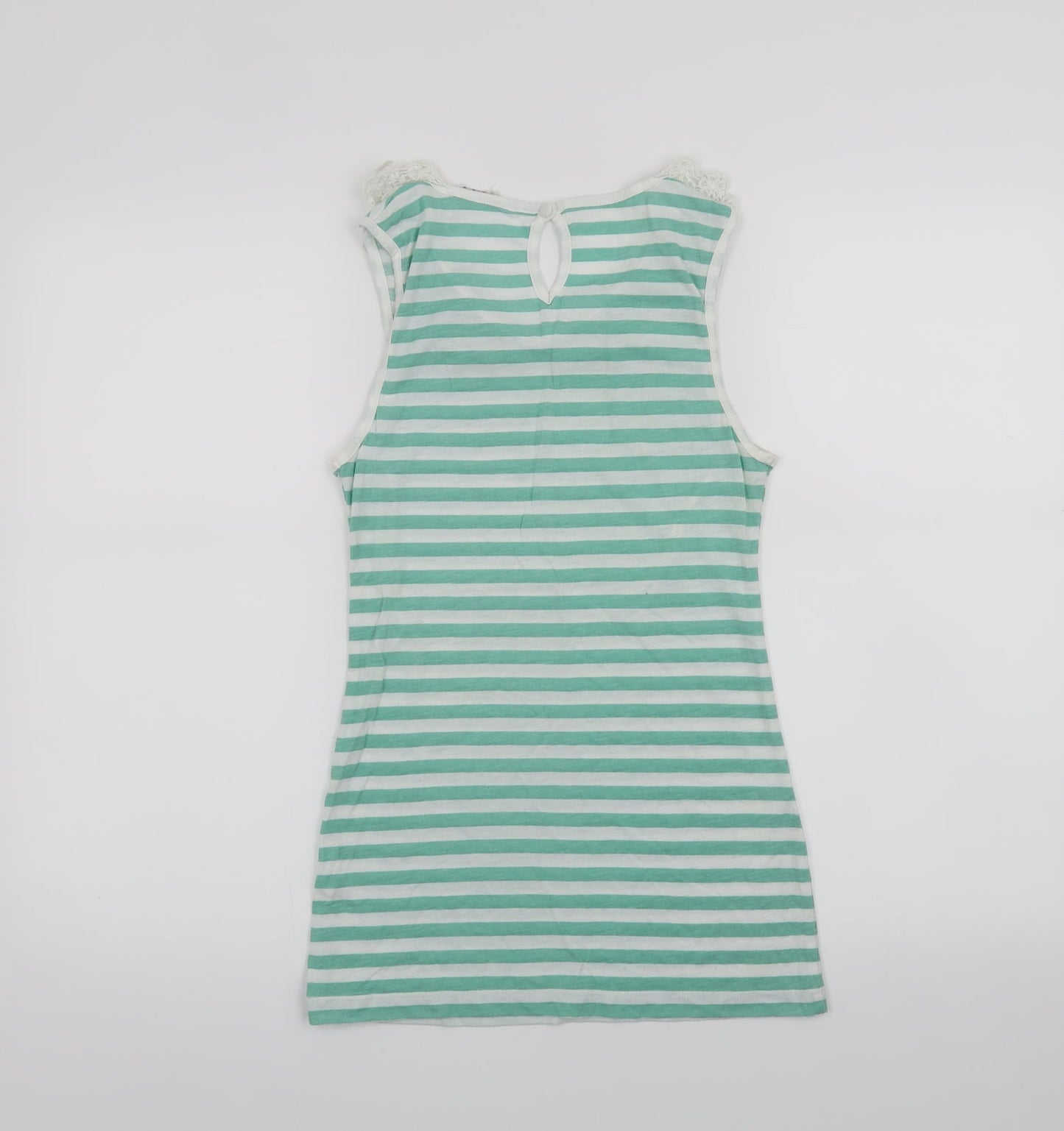 Clockhouse Womens Green Striped  Basic Tank Size M