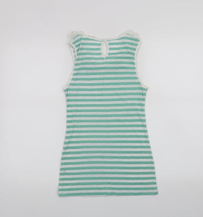 Clockhouse Womens Green Striped  Basic Tank Size M