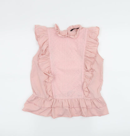 Womens UK Size XS RESERVED Pink Basic Blouse