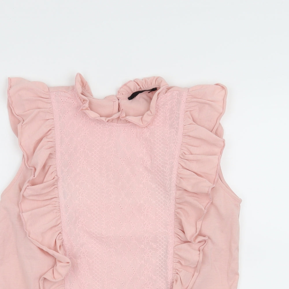 Womens UK Size XS RESERVED Pink Basic Blouse