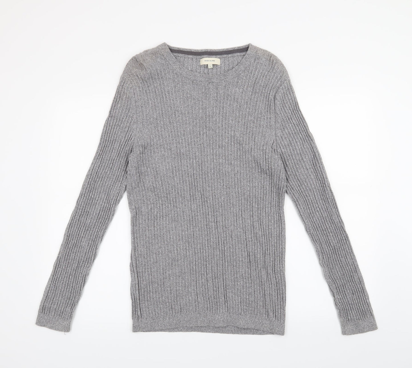 River Island Mens Grey   Pullover Jumper Size L