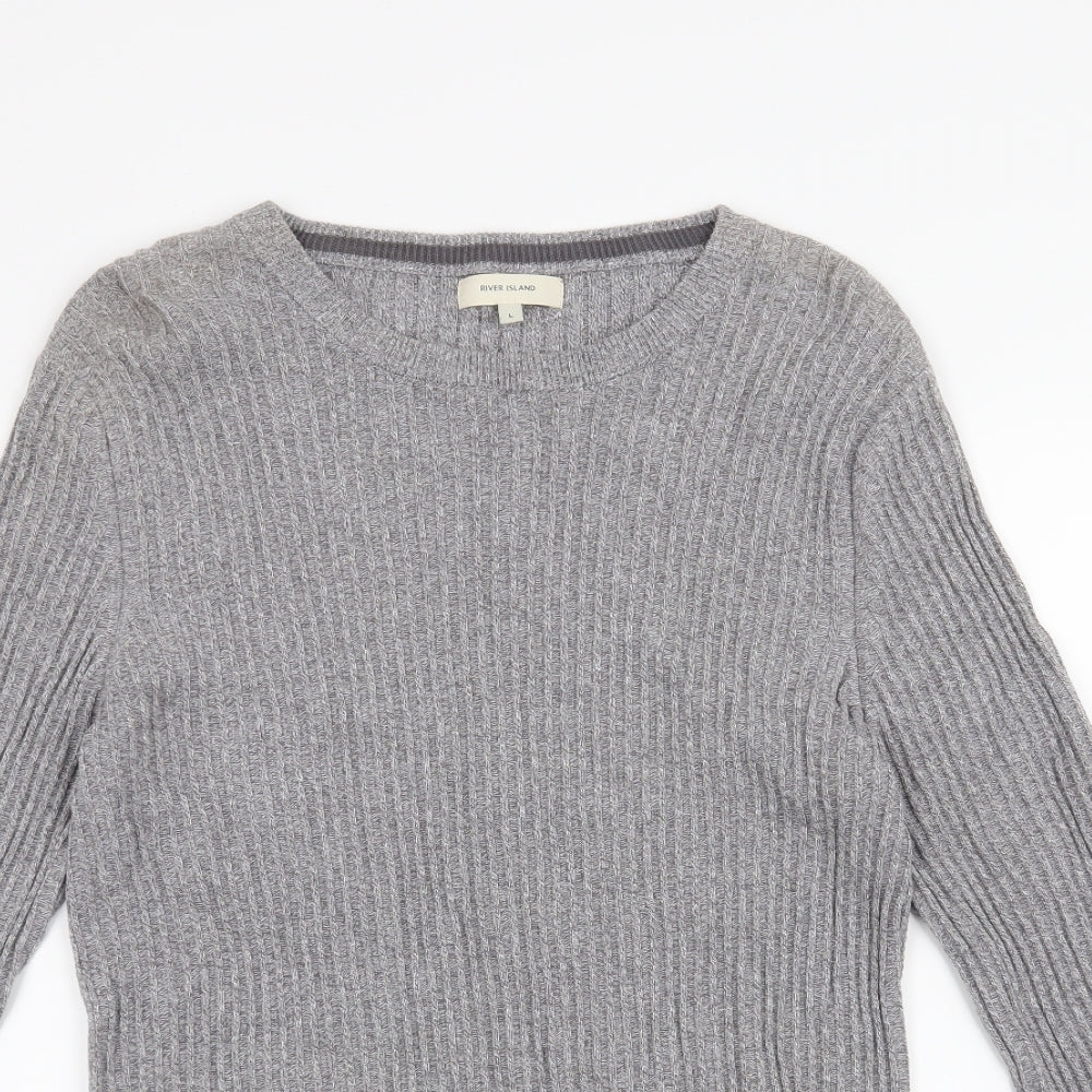 River Island Mens Grey   Pullover Jumper Size L