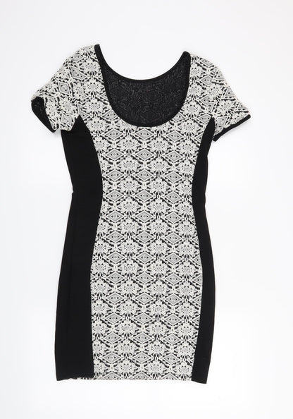 River Island Womens Black   Bodycon  Size 10