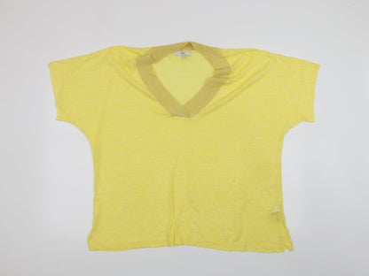 Womens UK Size L NEXT Yellow Basic T-Shirt