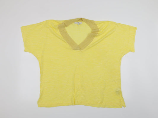 Womens UK Size L NEXT Yellow Basic T-Shirt